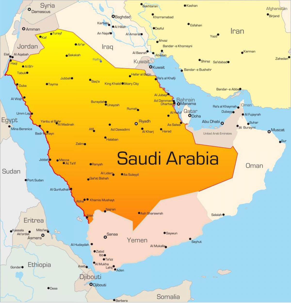 Мека Саудаўская Аравія карта 