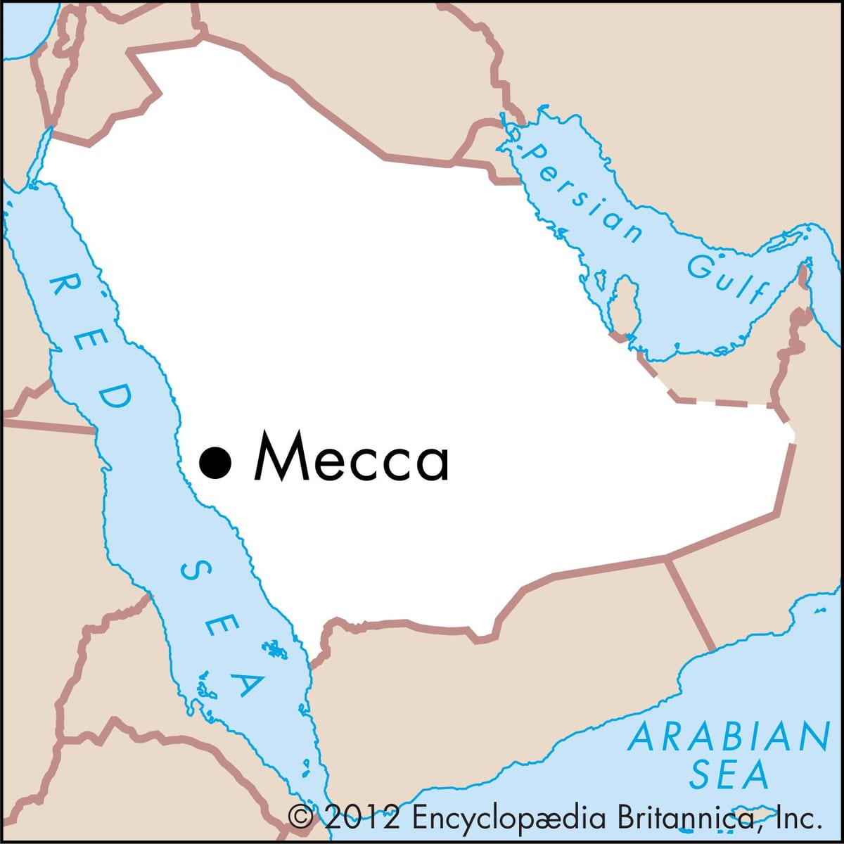 карце калі shahrah е хіджры ў Мецы 