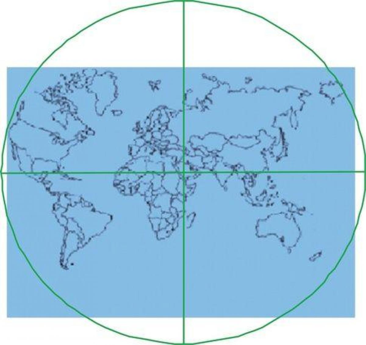 карта Кааба знаходзіцца ў цэнтры свету 