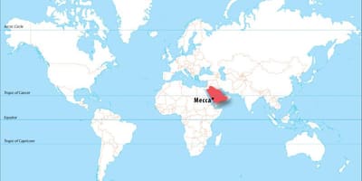 Мека на мапе свету